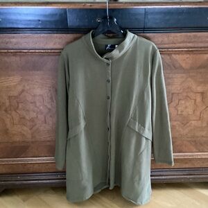 Fenini fleecy olive jacket/top, Size L
